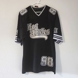 COPY - LOS ANGELES 98 NEXT LEVEL BRAND BLACK GREY AND WHITE JERSEY